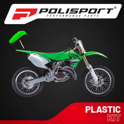 Polisport Motocross (MX) Restyle Rear Fender for Kawasaki KX125 & KX250 (2003-07) Dirt Bike - OEM Quality, Durable, Flexible & Perfect Fit - White