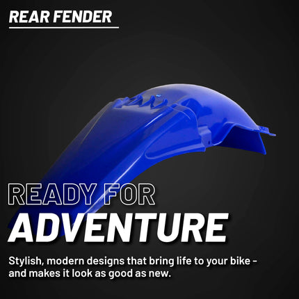 Polisport Motocross (MX) Rear Fender for Yamaha YZ125 YZ426F YZ250 YZ400F (1996-2002) Dirt Bike - OEM Quality, Durable, Flexible & Perfect Fit - Blue