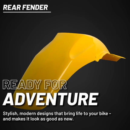 Polisport Motocross (MX) Rear Fender for Suzuki RM 125/250 (1996-00) Dirt Bike - OEM Quality, Durable, Flexible & Perfect Fit - Yellow