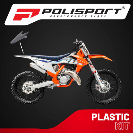 Polisport Motocross (MX) Rear Fender for KTM EXC/EXC-F / XC-W/XCF-W / SX/SX-F (2011-16) Dirt Bike - OEM Quality, Durable, Flexible & Perfect Fit - Nardo Grey