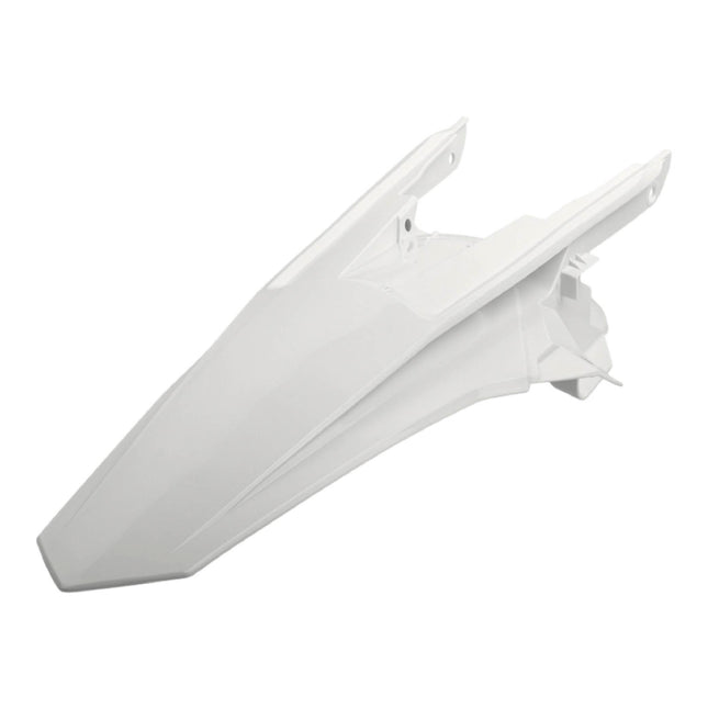 Polisport Motocross (MX) Rear Fender for KTM EXC/EXC-F/XC-W/XCF-W (2017-19) Dirt Bike - OEM Quality, Durable, Flexible & Perfect Fit - White