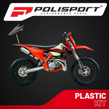 Polisport Motocross (MX) Rear Fender for KTM EXC/EXC-F/XC-W/XCF-W (2017-19) Dirt Bike - OEM Quality, Durable, Flexible & Perfect Fit - Nardo Grey