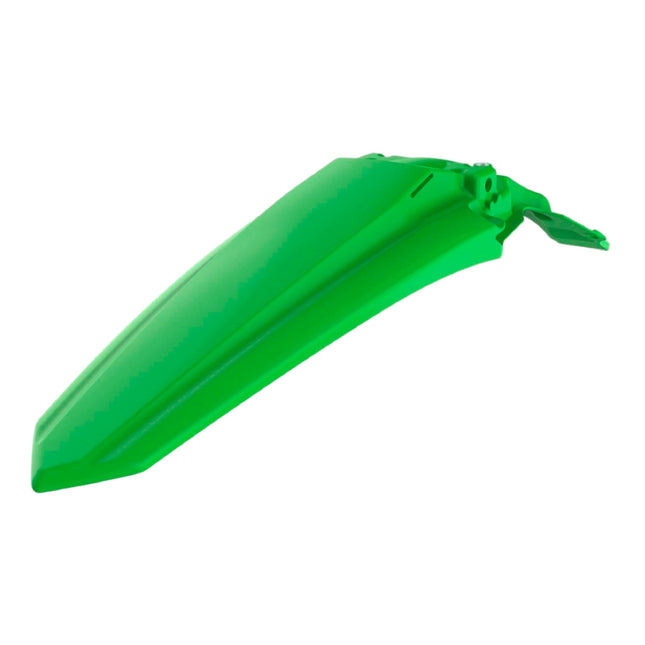 Polisport Motocross (MX) Rear Fender for Kawasaki KX-F 250/450 (2019-24) Dirt Bike - OEM Quality, Durable, Flexible & Perfect Fit - Green