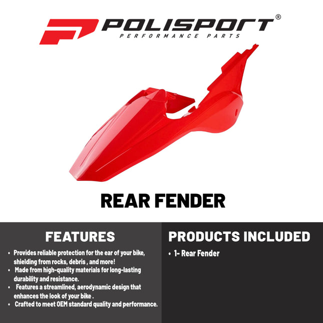 Polisport Motocross (MX) Restyle Rear Fender for BETA RR & RR-S (2019) Dirt Bike
