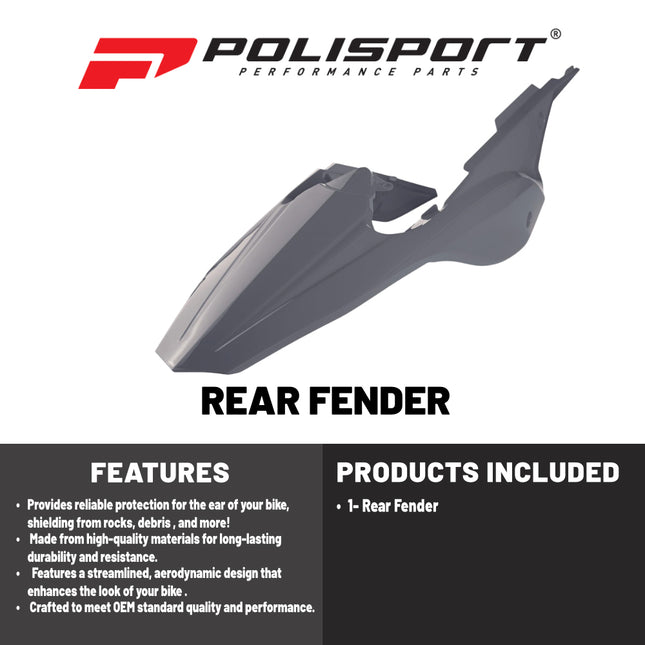Polisport Motocross (MX) Rear Fender and Side Panels for Beta RR 2T, RR 4T (2018-19) Dirt Bike