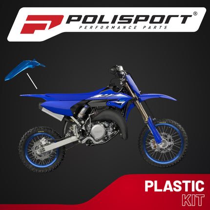 Polisport Motocross (MX) Rear Fender for Yamaha YZ 125/250 (2022-26) Dirt Bike - OEM Quality, Durable, Flexible & Perfect Fit - Blue Metal