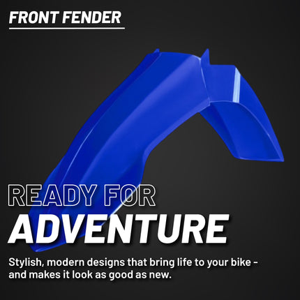 Polisport Motocross (MX) Front Fender for Yamaha YZ 125/250 (2023-26) Dirt Bike - OEM Quality, Durable, Flexible & Perfect Fit - Blue