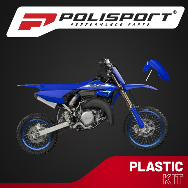 Polisport Motocross (MX) Front Fender for Yamaha YZ 125/250 (2023-26) Dirt Bike - OEM Quality, Durable, Flexible & Perfect Fit - Blue