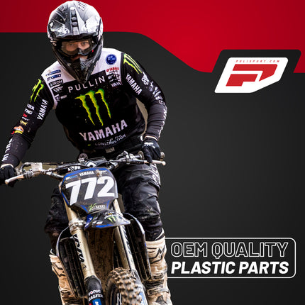 Polisport Motocross (MX) Front Fender for Yamaha YZ 125/250 (2023-26) Dirt Bike - OEM Quality, Durable, Flexible & Perfect Fit - Black