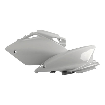 Polisport Motocross (MX) Replica Plastics Side Panels for Honda CRF 450R (2005-06) Dirt Bike - OEM Quality, Durable, Flexible & Perfect Fit - White
