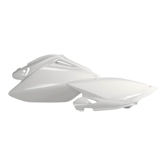 Polisport Motocross (MX) Replica Plastics Side Panels for Honda CRF 250R (2006-09) Dirt Bike - OEM Quality, Durable, Flexible & Perfect Fit - White