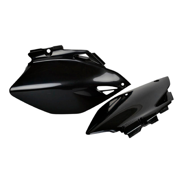 Polisport Motocross (MX) Replica Plastics Side Panels for Yamaha YZ 250F/450F (2006-09) Dirt Bike - OEM Quality, Durable, Flexible & Perfect Fit - Black