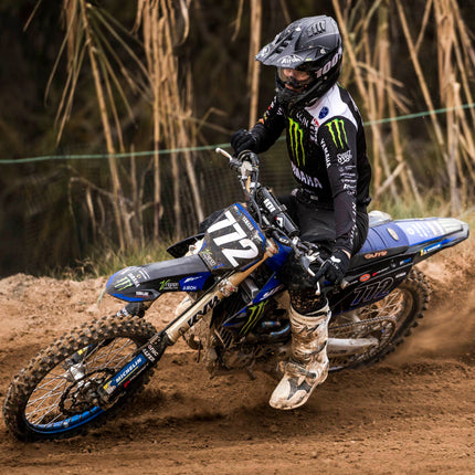 Polisport Motocross (MX) Replica Plastics Side Panels for Yamaha YZ 250F/450F (2006-09) Dirt Bike - OEM Quality, Durable, Flexible & Perfect Fit - Black