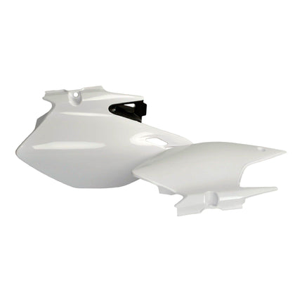 Polisport Motocross (MX) Replica Plastics Side Panels for Yamaha WR 250F/450F (2007-14) Dirt Bike - OEM Quality, Durable, Flexible & Perfect Fit - White/Black