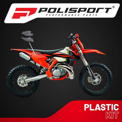 Polisport Motocross (MX) Replica Plastics Side Panels for KTM SX/SXF/XCF (2016-18) Dirt Bike - OEM Quality, Durable, Flexible & Perfect Fit - Nardo Grey