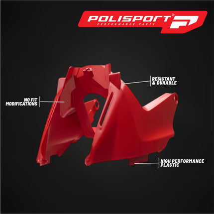 Polisport Airbox Cover-Red-GasGas MC65 (2021-2023) - High-Impact Durable Gloss Polypropylene, Direct Bolt-On OEM Style Fit for Mini Motocross Dirt Bikes, Impact & Abrasion Resistant, Easy Install