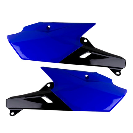 Polisport Motocross (MX) Replica Plastics Side Panels for Yamaha WR 250F450F (14-19), YZ 250F/250FX (14-19), YZ 450F/450FX (14-18) Dirt Bike - OEM Quality, Durable, Flexible & Perfect Fit - Blue/Blk