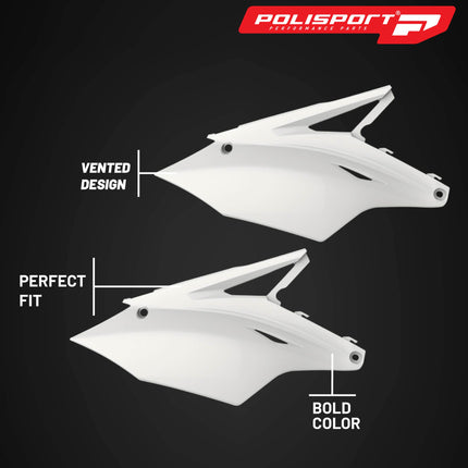 Polisport Motocross (MX) Replica Plastics Side Panels for Kawasaki KX 450F (2016-18), Kawasaki KX 250F (2017-20) Dirt Bike