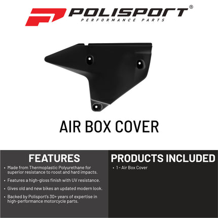 Polisport Restyle Airbox Cover-Modern Upgrade for Suzuki DRZ400, DRZ400S, DRZ400SM Dual Sport & Supermoto Bikes (00-25)  - High-Impact Black Polypropylene, Superior Durability, Easy OEM Installation