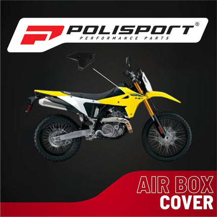 Polisport Restyle Airbox Cover-Modern Upgrade for Suzuki DRZ400, DRZ400S, DRZ400SM Dual Sport & Supermoto Bikes (00-25)  - High-Impact Black Polypropylene, Superior Durability, Easy OEM Installation