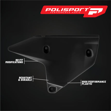 Polisport Restyle Airbox Cover-Modern Upgrade for Suzuki DRZ400, DRZ400S, DRZ400SM Dual Sport & Supermoto Bikes (00-25)  - High-Impact Black Polypropylene, Superior Durability, Easy OEM Installation