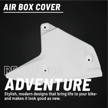 Polisport Restyle Airbox Cover-Modern Upgrade for Suzuki DRZ400, DRZ400S, DRZ400SM Dual Sport & Supermoto Bikes (00-25)  - High-Impact White Polypropylene, Superior Durability, Easy OEM Installation