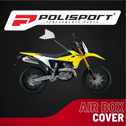 Polisport Restyle Airbox Cover-Modern Upgrade for Suzuki DRZ400, DRZ400S, DRZ400SM Dual Sport & Supermoto Bikes (00-25)  - High-Impact White Polypropylene, Superior Durability, Easy OEM Installation