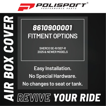 Polisport Air Filter Box Cover for Sherco SE-R (2025&), SEF-R (2025&), Enduro Models OEM Style Air Filter Box-Nardo Grey