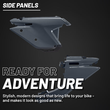 Polisport Motocross (MX) Replica Plastics Side Panels for Sherco SE/SEF (2025) Dirt Bike - OEM Quality, Durable, Flexible & Perfect Fit - Nardo Grey