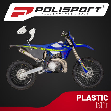Polisport Motocross (MX) Replica Plastics Side Panels for Sherco SE/SEF (2025) Dirt Bike - OEM Quality, Durable, Flexible & Perfect Fit - White