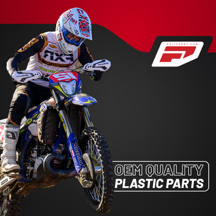 Polisport Motocross (MX) Replica Plastics Side Panels for Sherco SE/SEF (2025) Dirt Bike - OEM Quality, Durable, Flexible & Perfect Fit - White