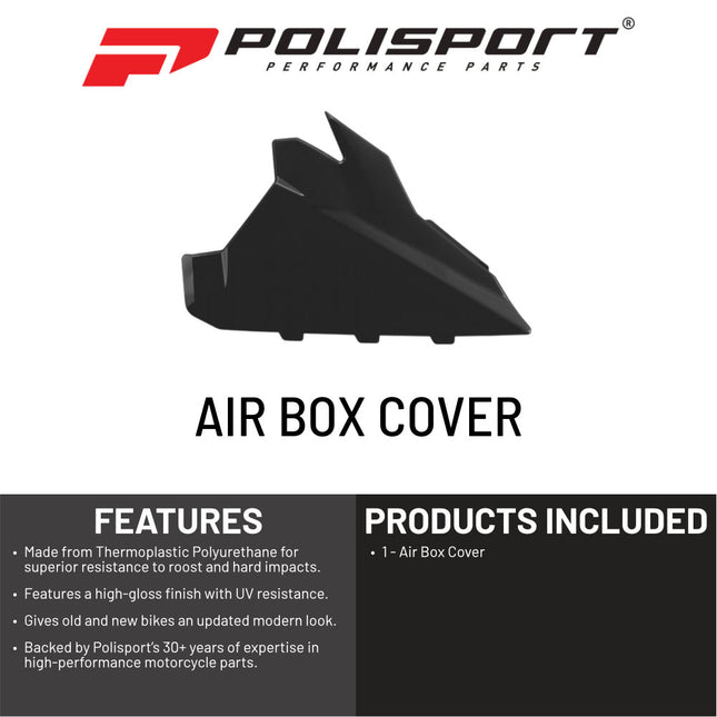Polisport Airbox Cover for Beta RR X-Pro/Race (2025-2026) - OEM Fit - Durable Injection-Molded Plastic - Black