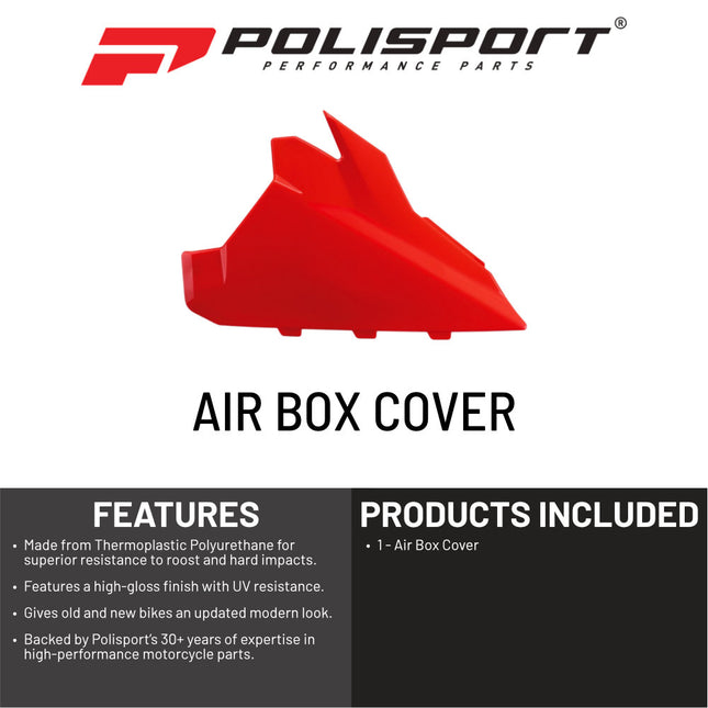 Polisport Airbox Cover for Beta RR X-Pro/Race (2025-2026) - OEM Fit - Durable Injection-Molded Plastic - Red