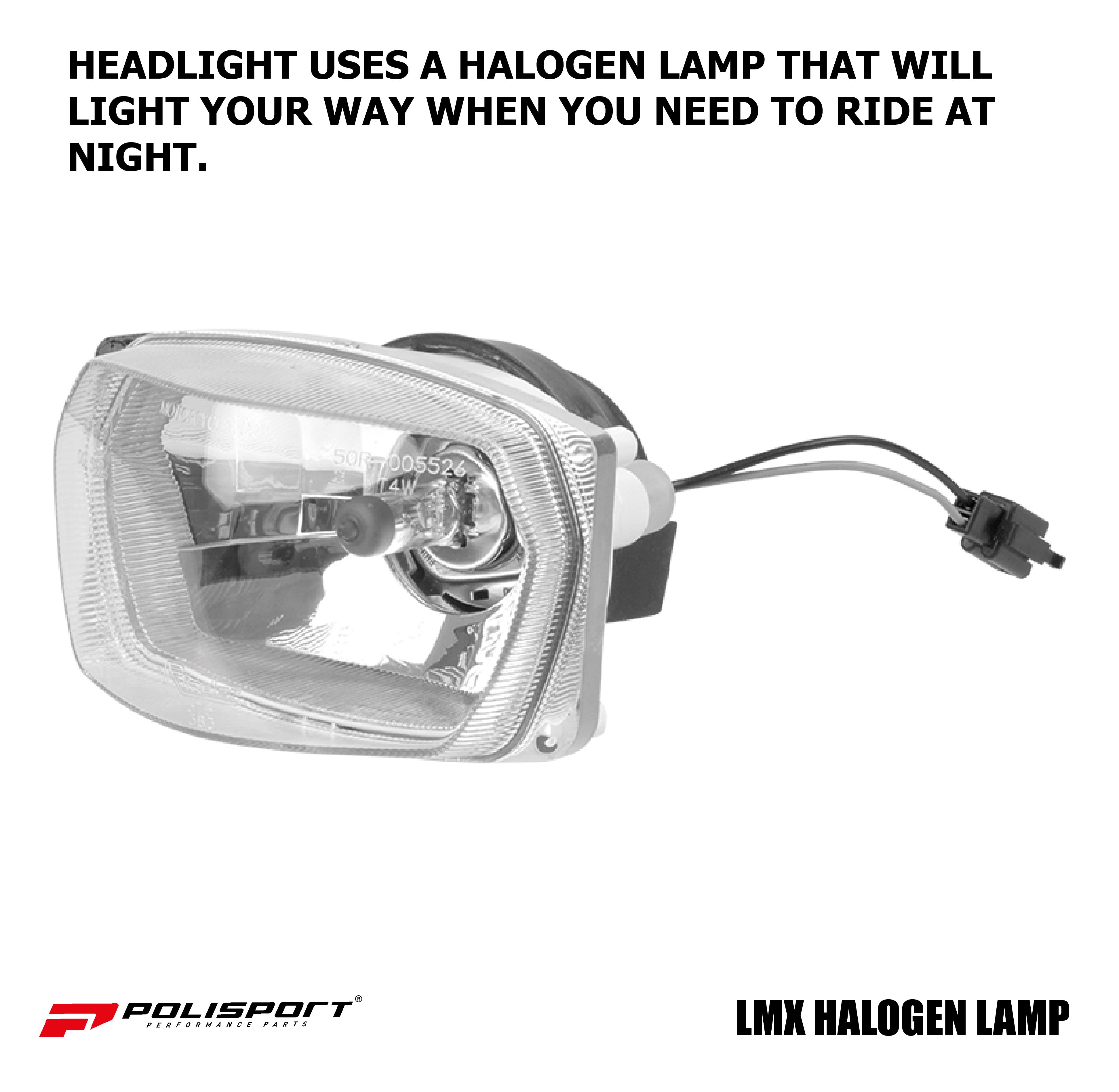 Polisport LMX Halogen Headlight for Motorcycles - Superior Night Riding  Companion with Bright Halogen Lamp (Yellow)