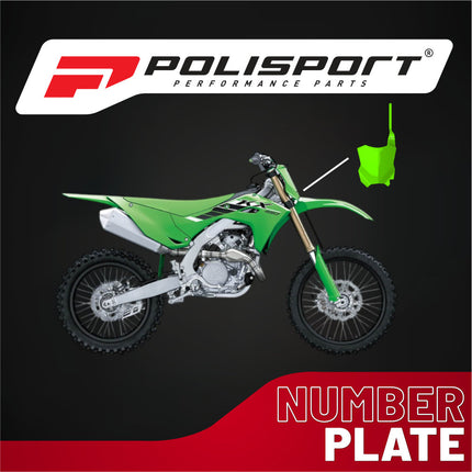 Polisport Motocross Motorcycles (MX) Number Plate for Kawasaki KX125 & KX250 (2003-2008) Dirt Bikes - Lightweight, Impact-Resistant Motocross Dirt Bike Fender Plate - Green