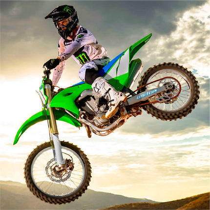 Polisport Motocross Motorcycles (MX) Number Plate for Kawasaki KX125 & KX250 (2003-2008) Dirt Bikes - Lightweight, Impact-Resistant Motocross Dirt Bike Fender Plate - White