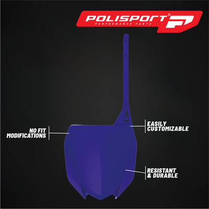 Polisport Motocross Motorcycles (MX) Number Plate for Yamaha YZ450F (2018-2022), YZ250F (2019-2023), YZ450FX (2019-2023), YZ250FX (2020-2024) Dirt Bikes - Motocross Dirt Bike Fender - Blue