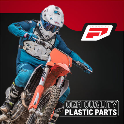 Polisport Motocross Motorcycles (MX) Number Plate for KTM SX125/150/250/300, SXF250/350/450, XC125/250/300, XCF250/350/450, SMR450 (2019-2022) Dirt Bikes - Orange