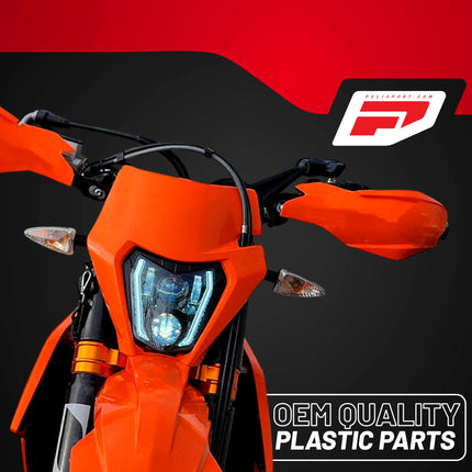 Polisport Headlight Mask for Motorbikes, Motocross, Motorcycles (MX, Enduro Racing & Riding) - Fits KTM EXC/EXC?F/XC?W/XCF?W (2008-13) - OEM?Fit Impact-Resistant Plastic, Durable and Flexible - Blk