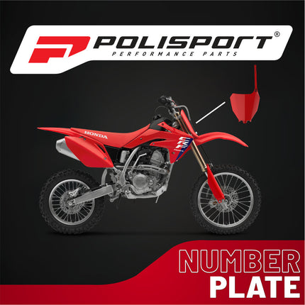 Polisport Motocross Motorcycles (MX) Number Plate for Honda CRF250R (2018-2021), CRF250RX (2019-2021), CRF450R & CRF450RX (2017-2020) Dirt Bikes -  High-Impact Resistance - Red