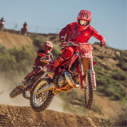 Polisport Motocross Motorcycles (MX) Number Plate for GasGas EX125/250/300 (2022-2023) , EX-F250/300/350/450, EC250/300/350F (2021-2023) , MC125/250F/450F (2021-2023) Dirt Bikes - Red