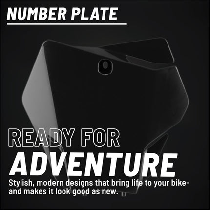 Polisport Motocross Motorcycles (MX) Number Plate for GasGas EX125/250/300 (2022-2023) , EX-F250/300/350/450, EC250/300/350F (2021-2023) , MC125/250F/450F (2021-2023) Dirt Bikes - Black