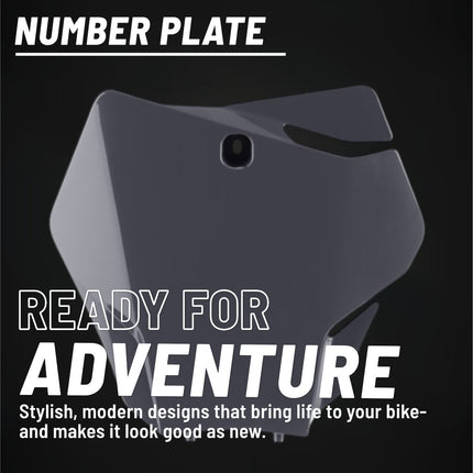 Polisport Motocross Motorcycles (MX) Number Plate for GasGas EX125/250/300 (2022-2023) , EX-F250/300/350/450, EC250/300/350F (2021-2023) , MC125/250F/450F (2021-2023) Dirt Bikes - Grey