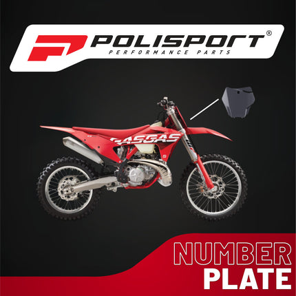 Polisport Motocross Motorcycles (MX) Number Plate for GasGas EX125/250/300 (2022-2023) , EX-F250/300/350/450, EC250/300/350F (2021-2023) , MC125/250F/450F (2021-2023) Dirt Bikes - Grey