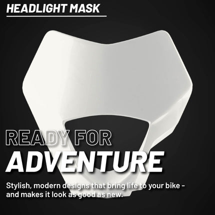 Polisport Headlight Mask for Motorbikes, Motocross, Motorcycles (MX, Enduro Racing & Riding) - Fits GasGas EC/EC-F (2021-23) - OEM?Fit Impact-Resistant Plastic, Durable and Flexible- White