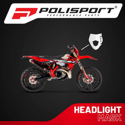 Polisport Headlight Mask for Motorbikes, Motocross, Motorcycles (MX, Enduro Racing & Riding) - Fits Rieju MR 200/250/300 (21-26) & Gasgas EC/EC-E 250/300 (18-20)- OEM?Fit Impact-Resistant Plastic- Wh