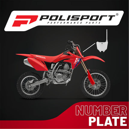 Polisport Motocross Motorcycles (MX) Number Plate for Honda CRF450R & CRF450RX (2021-2024), CRF250R, CRF250RX, CRF450R, CRF450RX, CRF450RL (2022-2024) Dirt Bikes - White