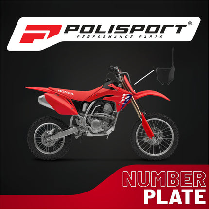 Polisport Motocross Motorcycles (MX) Number Plate for Honda CRF450R & CRF450RX (2021-2024), CRF250R, CRF250RX, CRF450R, CRF450RX, CRF450RL (2022-2024) Dirt Bikes - Black