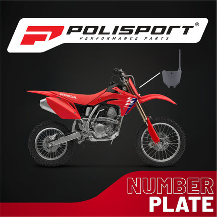 Polisport Motocross Motorcycles (MX) Number Plate for Honda CRF450R & CRF450RX (2021-2024), CRF250R, CRF250RX, CRF450R, CRF450RX, CRF450RL (2022-2024) Dirt Bikes - Grey