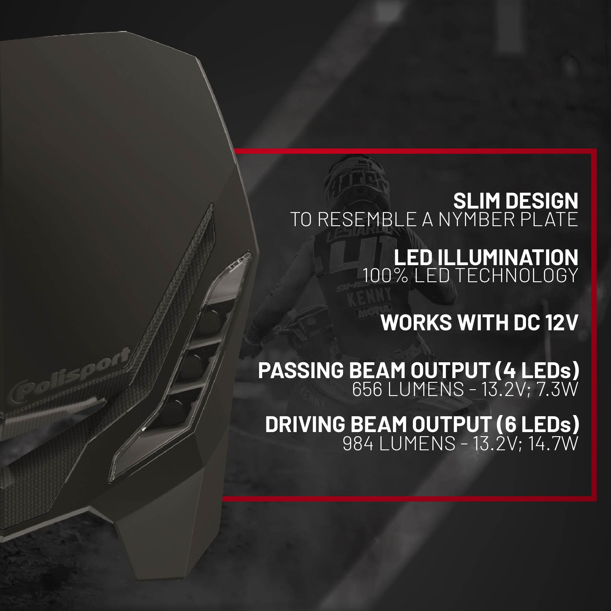 Polisport E-Blaze LED Motorcycle Headlight